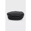Black leather cap