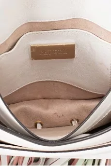 Leather crossbody with massive decor