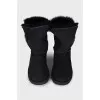 Suede Ugg boots with a strap