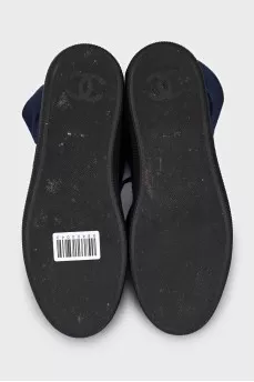 Текстильные сапоги со шнуровкой 