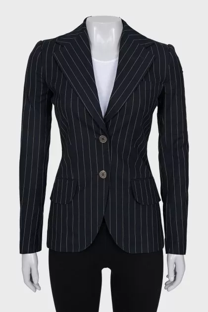 Fitted striped jacket