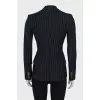 Fitted striped jacket