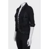 Cashmere cardigan with decoration