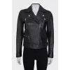 Black leather jacket