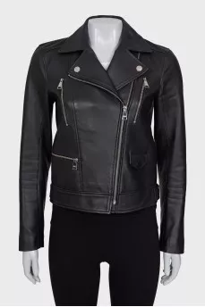 Black leather jacket