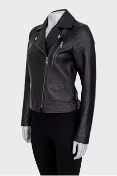 Black leather jacket