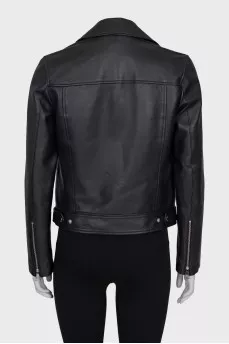 Black leather jacket