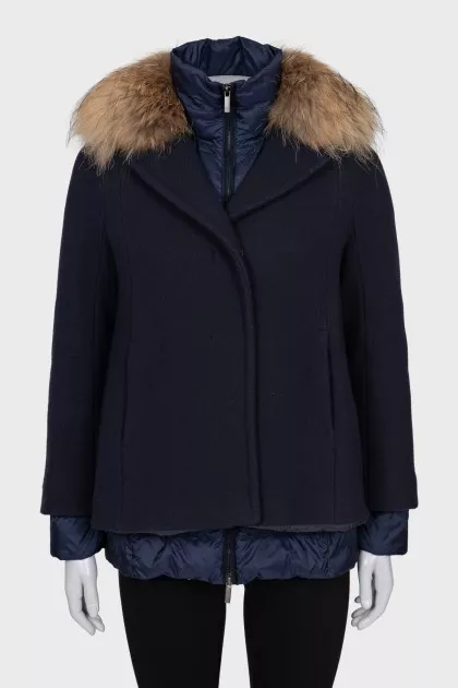 Set of a cropped coat and jacket