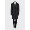 Black single-breasted coat