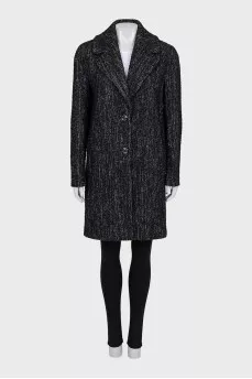 Black single-breasted coat