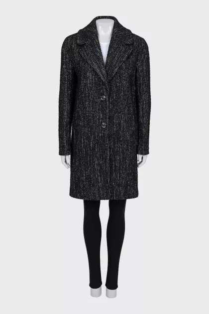 Black single-breasted coat