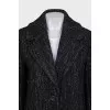 Black single-breasted coat