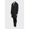 Black single-breasted coat