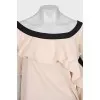 Blouse with asymmetrical sleeves