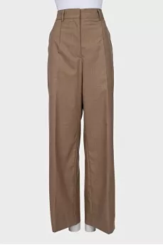 Brown wool trousers