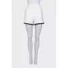 Zip-up shorts with knitted hem