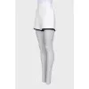 Zip-up shorts with knitted hem