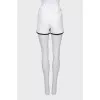 Zip-up shorts with knitted hem
