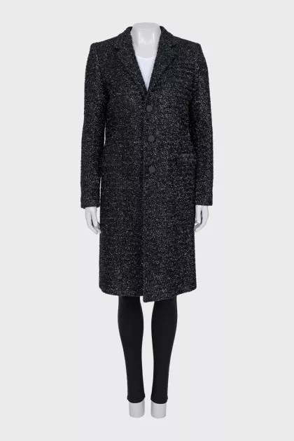 Black button-down coat