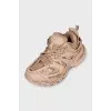 Beige Track sneakers