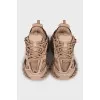 Beige Track sneakers