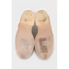 Beige boots with gold decor