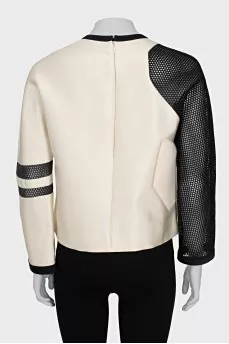 Straight cut blouse decorated with crystals