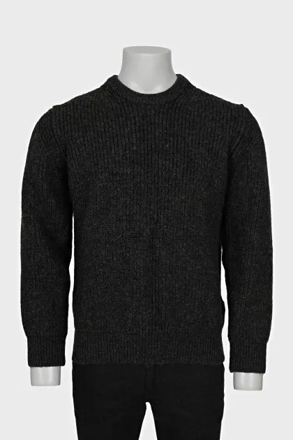 Men's green wool sweater