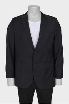 Men's straight-cut wool jacket