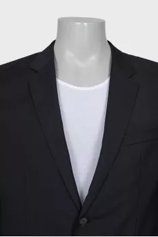 Men's straight-cut wool jacket