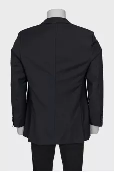 Men's straight-cut wool jacket