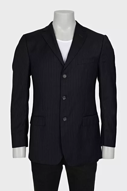 Men's blue striped jacket