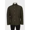 Men's insulated jacket with a zipper and buttons