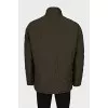 Men's insulated jacket with a zipper and buttons