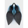 Leather pumps with contrasting toes