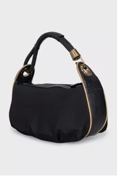 Crossbody bag with gold hardware
