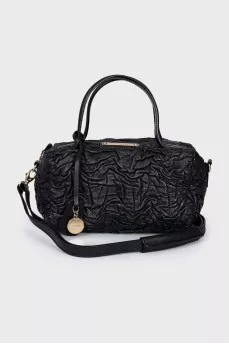 Embossed leather bag