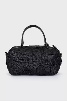 Embossed leather bag
