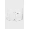 Short shorts with a belt