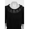 Blouse with ties at the bottom