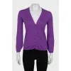 Purple cashmere cardigan