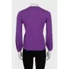 Purple cashmere cardigan