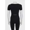 Black wool and silk blouse