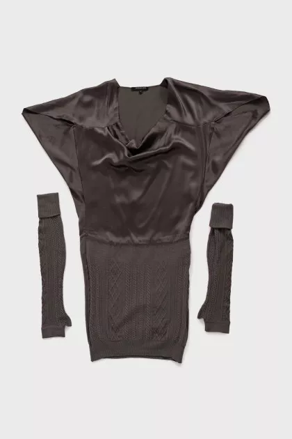 Dress made of wool and silk