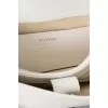 White leather bag with brand logo