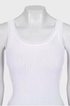 White ribbed tank top