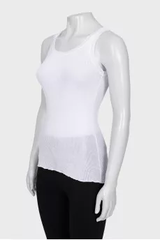 White ribbed tank top