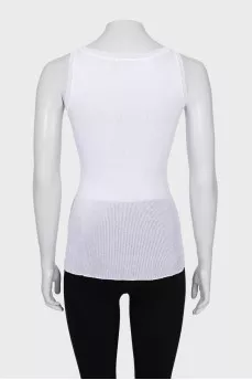 White ribbed tank top
