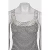 Black and white print top