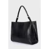 Black snakeskin bag